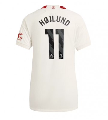 Lacne Ženy Futbalové dres Manchester United Rasmus Hojlund #11 2023-24 Krátky Rukáv - Tretina
